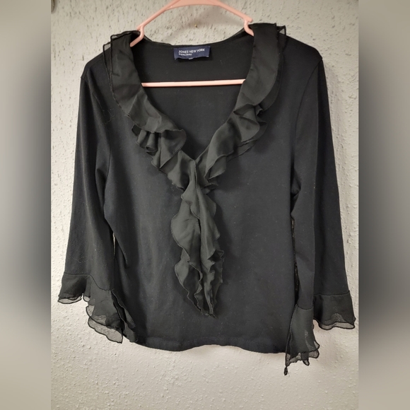 Jones New York Tops - Jones New York - Ruffle Vneck Blouse